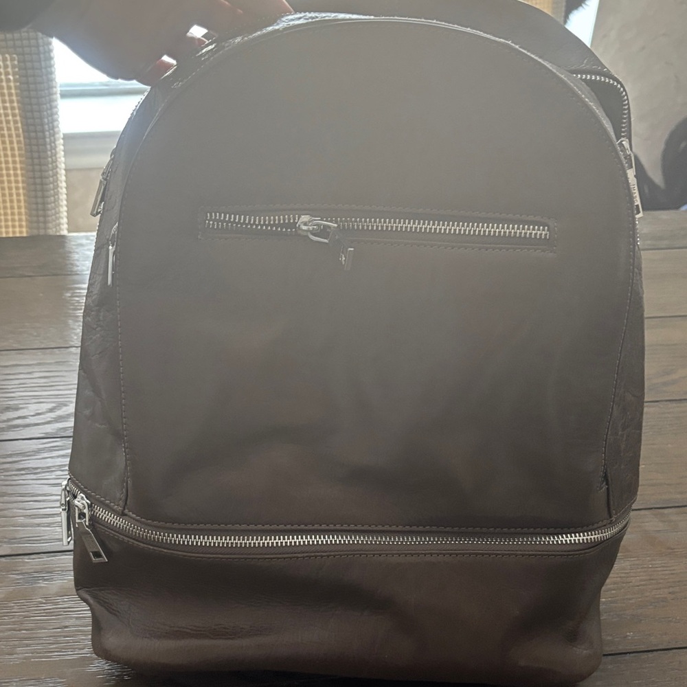 Marc New York Dark Brown Backpack with Silver Accents